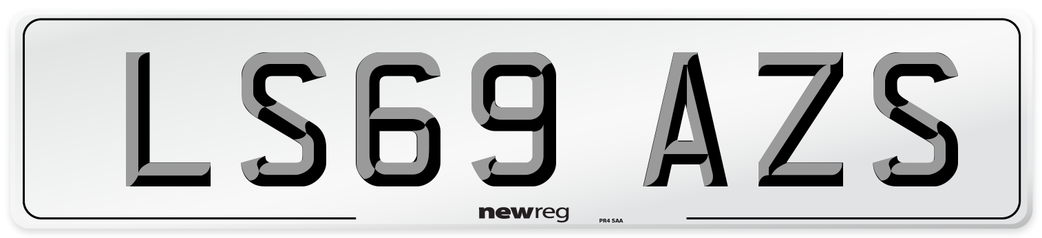 LS69 AZS Number Plate from New Reg
